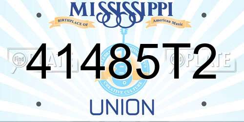 41485T2 Mississippi License Plate