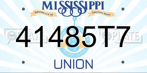 41485T7 Mississippi License Plate