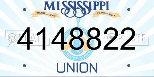 4148822 Mississippi License Plate