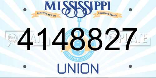 4148827 Mississippi License Plate