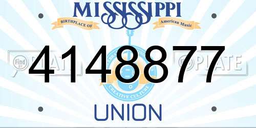 4148877 Mississippi License Plate