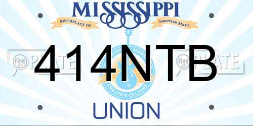 414NTB Mississippi License Plate