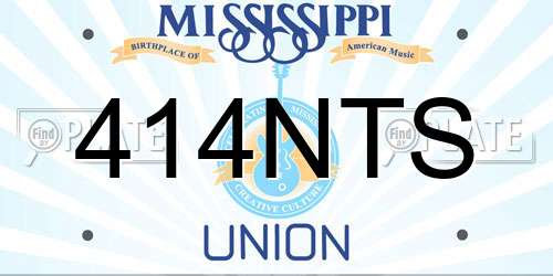 414NTS Mississippi License Plate