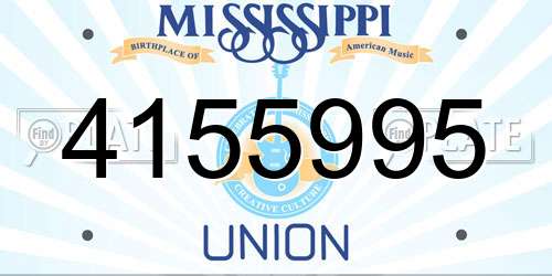 4155995 Mississippi License Plate