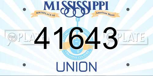 41643 Mississippi License Plate