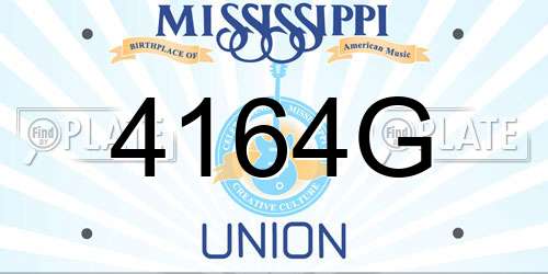 4164G Mississippi License Plate