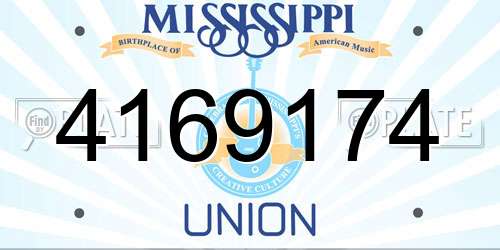4169174 Mississippi License Plate