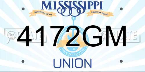 4172GM Mississippi License Plate