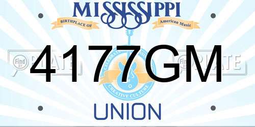 4177GM Mississippi License Plate