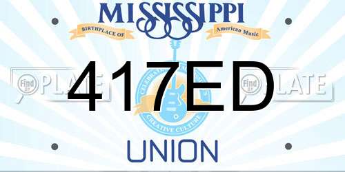 417ED Mississippi License Plate