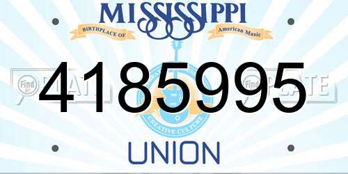 4185995 Mississippi License Plate
