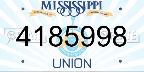 4185998 Mississippi License Plate