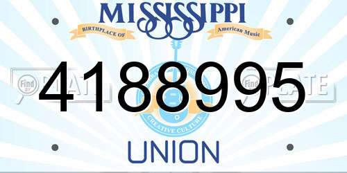 4188995 Mississippi License Plate