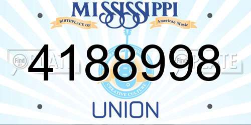 4188998 Mississippi License Plate