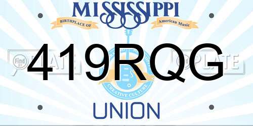 419RQG Mississippi License Plate