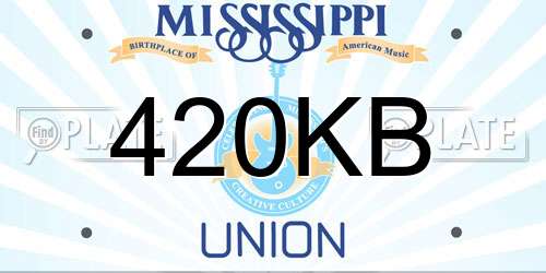 420KB Mississippi License Plate