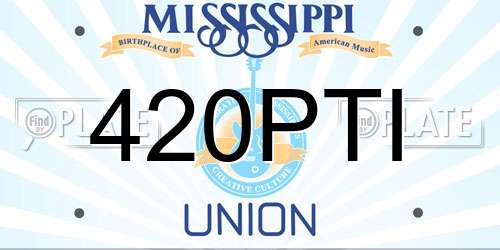 420PTI Mississippi License Plate
