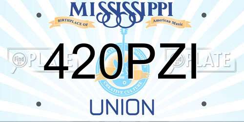 420PZI Mississippi License Plate