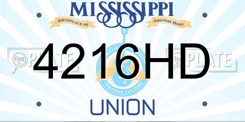 4216HD Mississippi License Plate