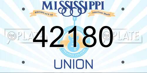 42180 Mississippi License Plate
