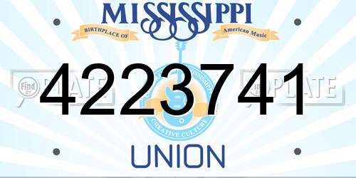 4223741 Mississippi License Plate