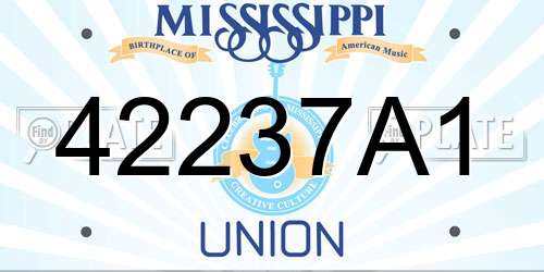 42237A1 Mississippi License Plate