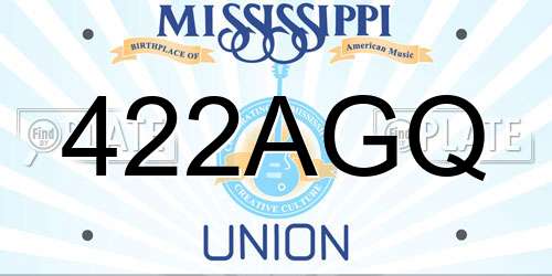 422AGQ Mississippi License Plate