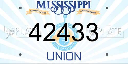 42433 Mississippi License Plate