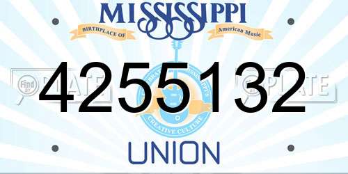 4255132 Mississippi License Plate