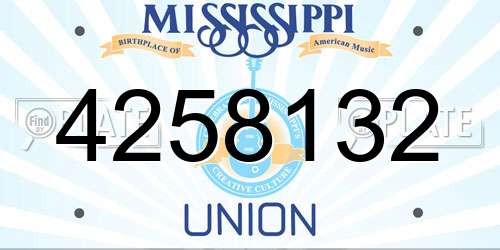 4258132 Mississippi License Plate