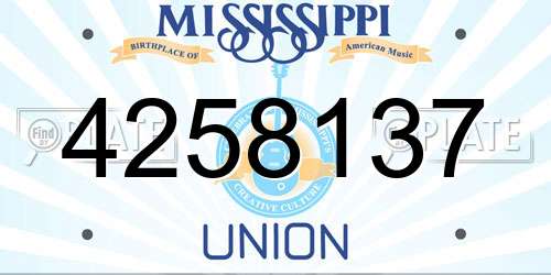 4258137 Mississippi License Plate