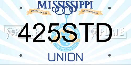 425STD Mississippi License Plate