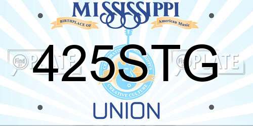 425STG Mississippi License Plate