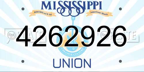 4262926 Mississippi License Plate