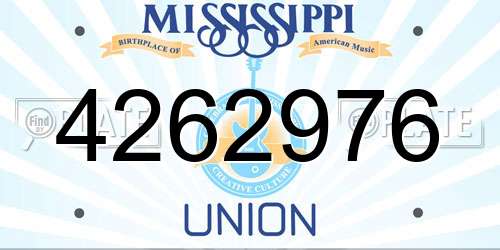 4262976 Mississippi License Plate