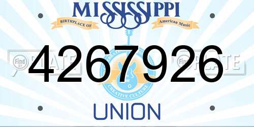 4267926 Mississippi License Plate