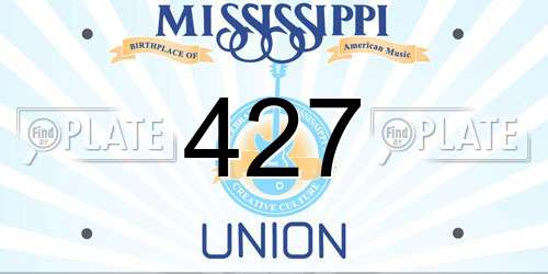 427 Mississippi License Plate