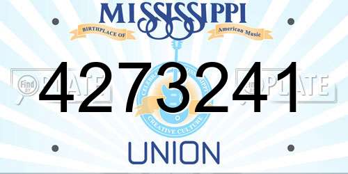 4273241 Mississippi License Plate