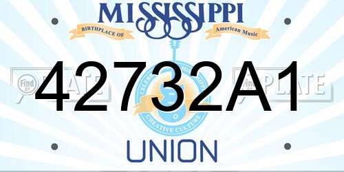 42732A1 Mississippi License Plate