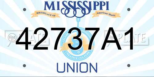 42737A1 Mississippi License Plate