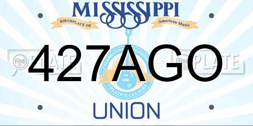 427AGO Mississippi License Plate