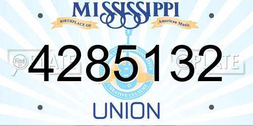 4285132 Mississippi License Plate
