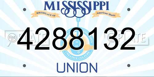 4288132 Mississippi License Plate
