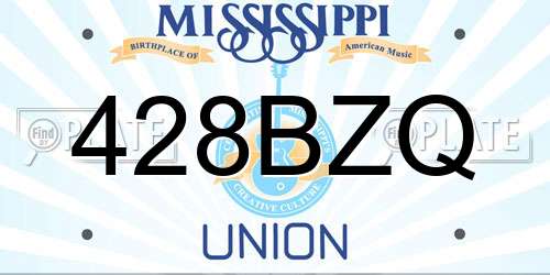 428BZQ Mississippi License Plate