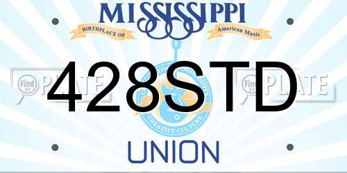 428STD Mississippi License Plate