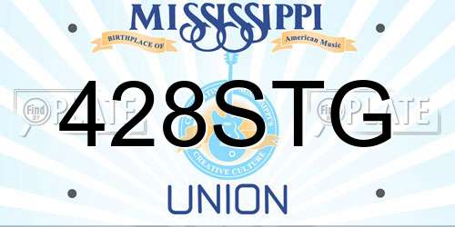 428STG Mississippi License Plate