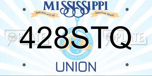 428STQ Mississippi License Plate