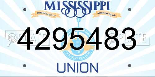 4295483 Mississippi License Plate