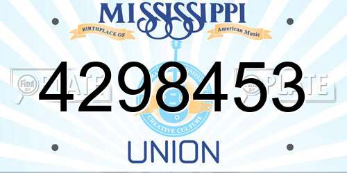 4298453 Mississippi License Plate
