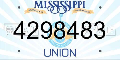 4298483 Mississippi License Plate